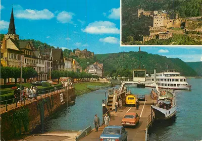 St. Goar am Rhein — Vista do rio Reno com travessia — Rahmell-Verlag GmbH