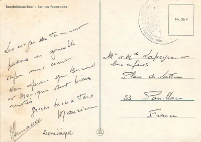Saarbrücken/Saar - Berliner-Promenade — editor Nr. Sb 4 — Verso