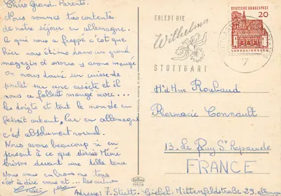 Stuttgart — Königstraße, Fernsehturm, Schlossplatz, Schillerplatz, Rathaus — editor Krüger, n° 939/10 — Verso