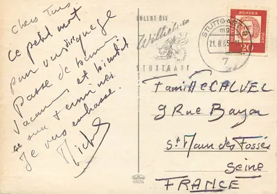 Stuttgart — Königstraße, Fernsehturm, Schloßplatz, Schillerplatz, Rathaus — editor Krüger, n° 939/10 — Verso