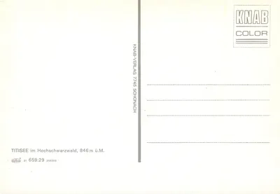 Titisee — meer in het hoogland Schwarzwald — Knab-Verlag — Achterkant