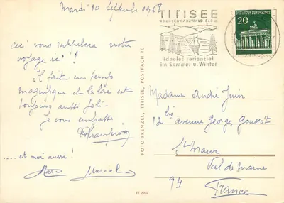 Titisee — Grâce vom Titisee — FOTO FRENZEL, POSTFACH 10 — Rewers