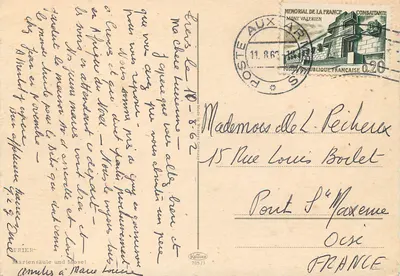 Vista de Trier — Mont Valerien — editor Krüger, n° 705/3 — Verso