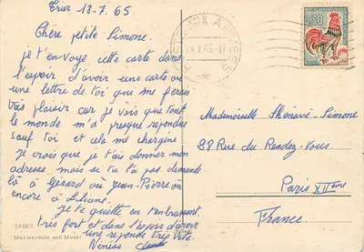 Trier — Mariensäule und Mosel — editor não visível — Verso