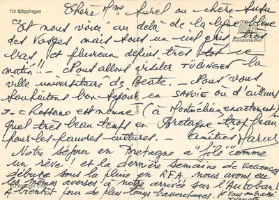 Göppingen am Hohenstaufen — Velha colonização alemã, Castelo, Igreja da Cidade, Museu Stauffer, Prefeitura, Fonte Sauer, Banho de Christoph — Ansichtskarten Tübingen — Verso
