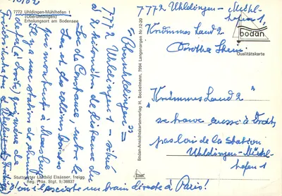 Überlingersee — widok z powietrza — Bodan Ansichtskartenverlag — Rewers