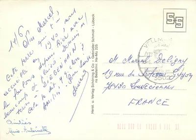 Hann. Münden — widok panoramiczny — Verlag Schöning & Co, Lübeck — Rewers