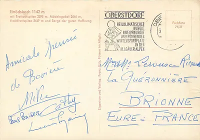 Valle di Einödsbach — montagne alpine — Farbfoto 75/37, Oberstdorf — Verso