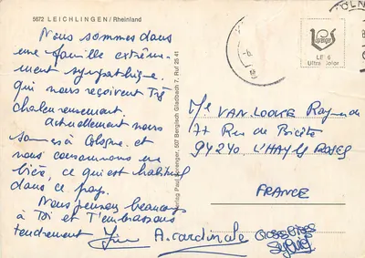 Leichlingen/Rheinland — widok placu z kościołem i kwiatami — wydawca Paul Sprenger, nr 5672 — Rewers
