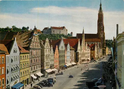 Landshut - Velha Cidade com Fortaleza Trausnitz — Gebr. Metz, n° 582/282