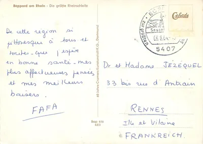 Boppard am Rhein — największa zakrętka Renu — wydawca Cekade, nr 616 — Rewers