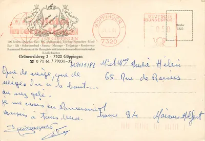 Hotel International — Göppingen — editor Hotel International — Verso