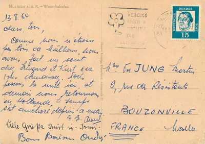 Mülheim a.d.R. – Wasserbahnhof — Mintard — editor não visível — Verso