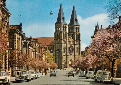 Gartenstadt Landau / Pfalz — Vista da Igreja de Nossa Senhora — Gebr. Metz, Tübingen, n° 810/312