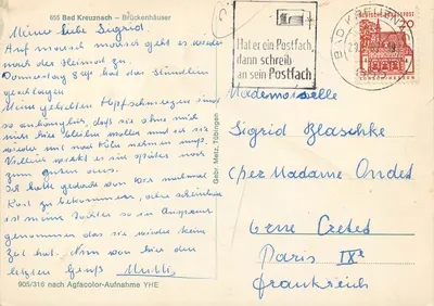 Bad Kreuznach — Brückenhäuser — Gebr. Metz, Tübingen — Verso