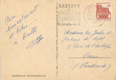 Herrenalb/Schwarzwald — Widok panoramiczny — Verlag Peter Peters, N° 1029 — Rewers