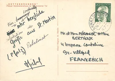 Edenkoben-St. Martin — an der Deutschen Weinstraße und seine schöne Umgebung — Kropsburg, Hüttenbrunnen — Verso