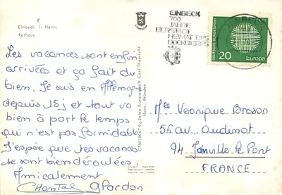 Einbeck i. Hann. — Rathaus — 700 anos de cidade da cerveja, terra do Bockbier — editor CTM30067 — Verso