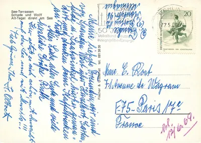 See-Terrassen — Berlim — editor Fischer & Urbschat, n° 38 30 — Verso