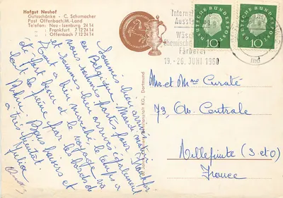Hofgut Neuhof — Gutsschänke — editor Hofgut Neuhof, C. Schumacher — Verso