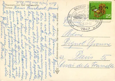 Thermalkurort Badenweiler — Kurhaus — Werner-Verlag — Verso