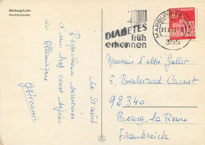Marburg/Lahn — Marktbrennen — wydawca nie widoczny — Rewers