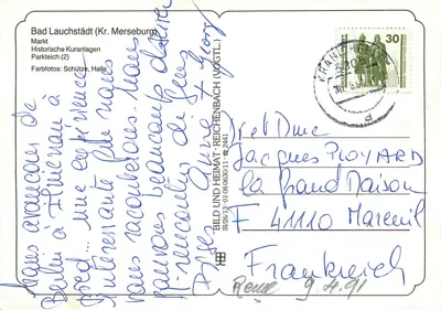 Bad Lauchstädt — vista panorâmica — BILD UND HEIMAT, Halle — Verso