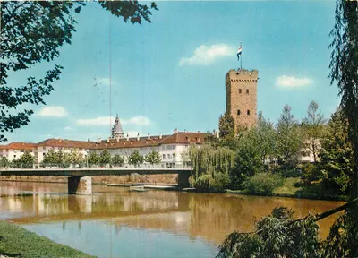 Heilbronn am Neckar — Parte am Götzenturm — Hersteller und Verlag Schöning & Co., Lübeck