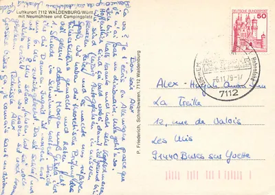 Waldenburg e Neumühlsee — Saudações de Waldenburg e do Neumühlsee — editor não visível — Verso