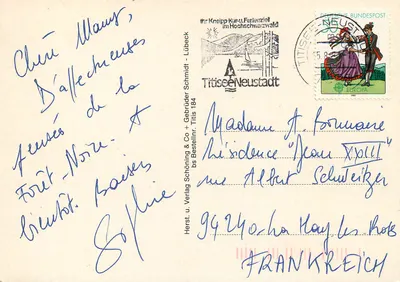 Titisee — Gruss vom Titisee — Wydawnictwo Schöning & Co. n° 184 — Rewers