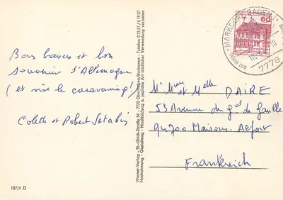 Markdorf — junto ao Lago de Constança — Werner-Verlag — Verso