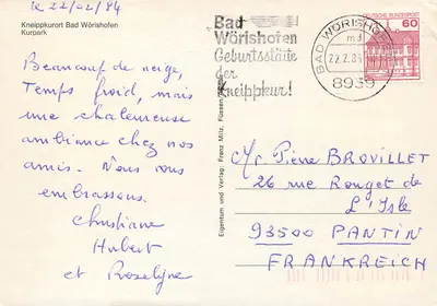 Bad Wörishofen — Parque Kneippkur no inverno — Franz Milz Verlag — Verso