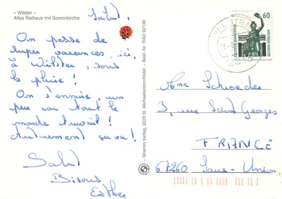 Wilster — Velho Rathaus com Sonninkirche — Stramm Verlag, Número de pedido RAO 92136 — Verso