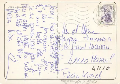 Gera — miasto w Saksonii-Turyngii — wydawca Harsch & Co. Gera — Rewers