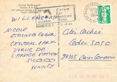 Hotel Hufnagel — Spa, Alemanha — Jakob Krapohl-Verlag — Verso