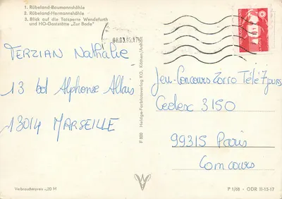 Rappbodetalsperre — widok panoramiczny i szczegóły — Heidige-Farbphotoverlag KG, n° F 800 — Rewers