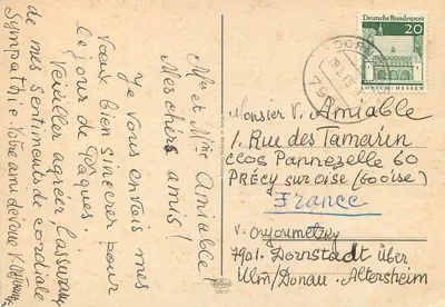 Augsburg — Igreja de São Jacó, Prefeitura e Perlach — Estação Ferroviária — editor Krüger, n° 703/12 — Verso