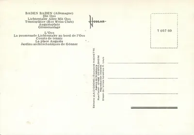 Baden-Baden — Pamiątka z Baden-Baden — Cigogne — Rewers