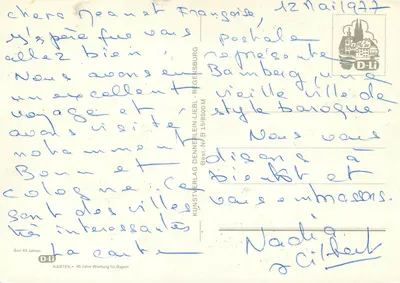 Bamberg — Gruss aus Bamberg — Künstler-Verlag Dennerlein-Liebl — Verso