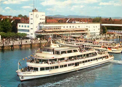 Stuttgart — navio de cruzeiro no lago de Constança — Bodan Anschichtskartenverlag Nr. 2210