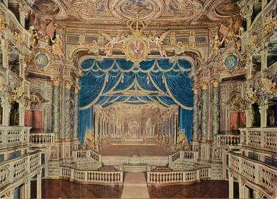 Ópera de Bayreuth — cena — Agfa-Color, editor Oberfränkischer Ansichtskartenverlag Bayreuth