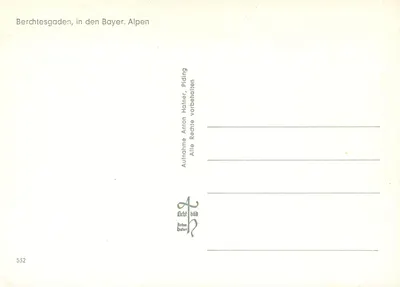 Berchtesgaden — vue panoramique — Anton Halner, Piding — Verso