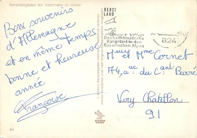 Berchtesgaden com o Watzmann no inverno — Ammon Photo, n°851 — Verso