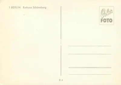 Berlim - Rathaus Schöneberg — editor Colorot FOTO, série B 4 — Verso