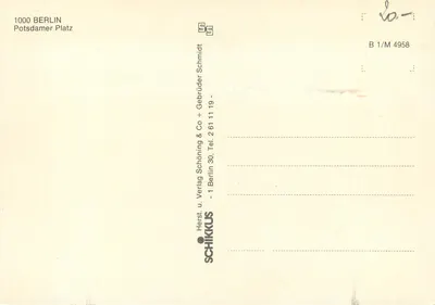 Berlim - Muro de Berlim com slogans - editor Schöning & Co — Verso
