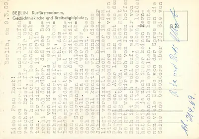 Berlijn — Gedächtniskirche en Breitscheidplatz — AEG-Verlag — Achterkant