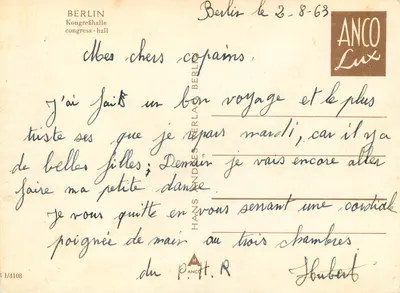 Berlin - Kongresshalle — ANCO Lux, nr 1/4108 — Rewers