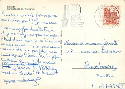 Kongresshalle no Tiergarten — Berlim — editor Deutsche Funk-Ausstellung 1967 — Verso