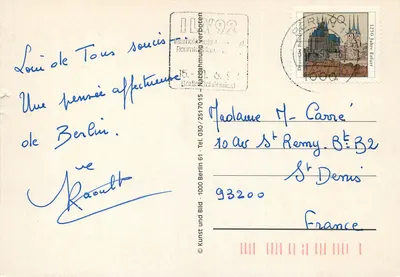 Berlin — Tak pisze świat — wydawca Kunst und Bild, n° 7 — Rewers