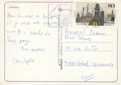 Berlim — Grünße aus Berlin — Schikkus — Verso